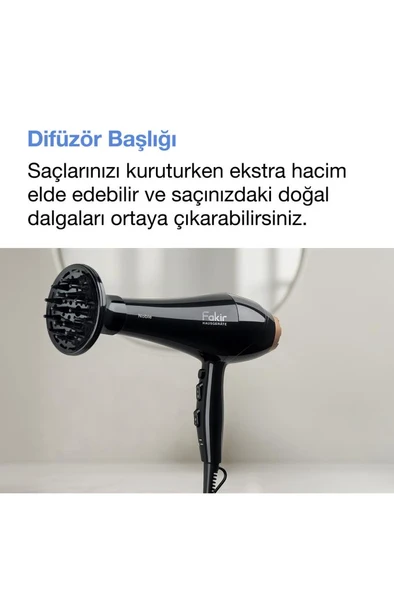 Fakir Noble Ac Motor Saç Kurutma Makinesi - Siyah - Resim 5