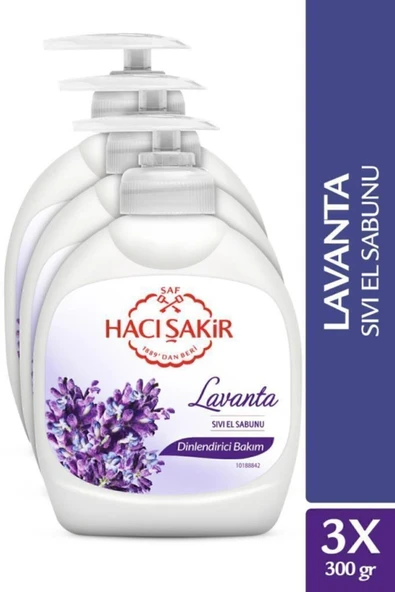 Hacı Şakir Lavanta Dinlendirici Bakım Sıvı El Sabunu 300 ml x 3 Adet ürün görseli