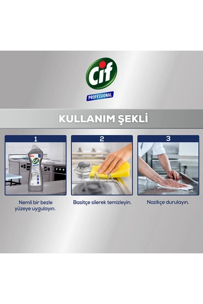 Cif Profesyonel Çok Amaçlı Krem Temizleyici 750 ml X3 - Resim 6