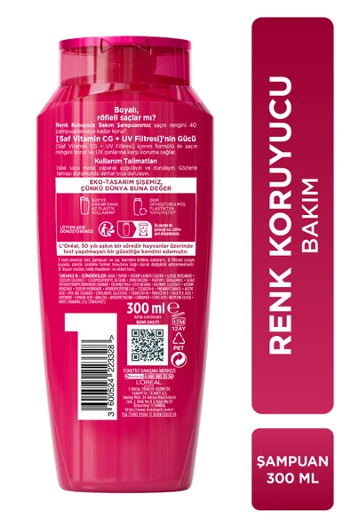 ELSEVE Color Vive Renk Koruyucu Bakım Şampuanı 300 ml - Resim 8