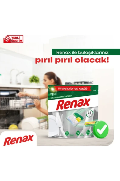 RENAX Bulaşık Makinesi Kapsülü Hepsi Bir Arada 60 Lı - Resim 2