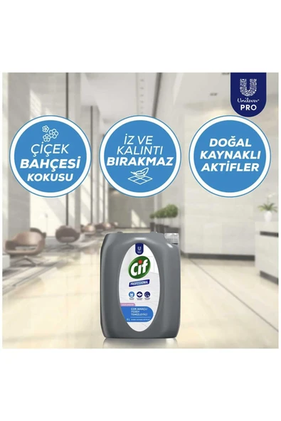 Cif Professional Çok Amaçlı Yüzey Temizleyici Çiçek Bahçesi 10 Lt (5Lt x 2 Adet) - Resim 2