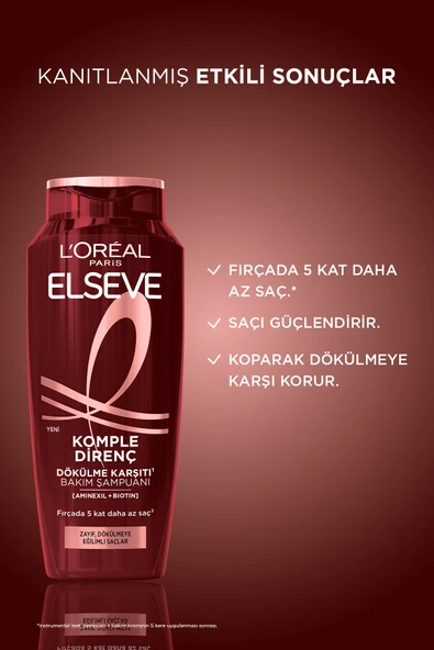 ELSEVE 3'lü L'Oréal Paris Elseve Komple Direnç Dökülme Karşıtı Bakım Şampuanı 400 ml - Resim 5