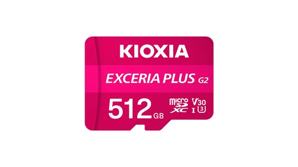 512GB KIOXIA EXCERIA PLUS G2 MICRO SDXC 4K 100/MB/s LMPL2M512GG2 ürün görseli
