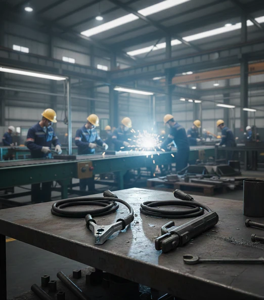 Kaynak Pensesi İnce Soket Elektrot Tutucu ve Kaynak Topraklama Şase Pensesi Kaynak Makinesi Kablo Seti - Resim 7