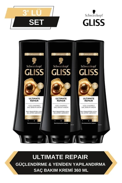Gliss Ultimate Repair Saç Kremi 360 ml X 3 Adet ürün görseli