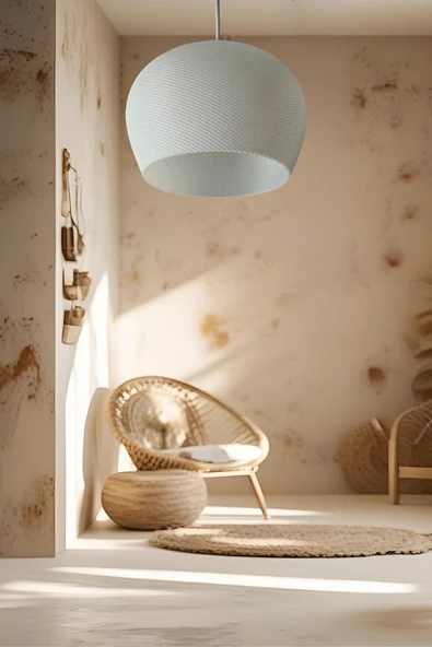 PAMUK'S DESİGN Modern Lüks Tombul Avize Serisi Çevre Dostu Mutfak Yatak Odası Sarkıt 27 cm - Resim 2