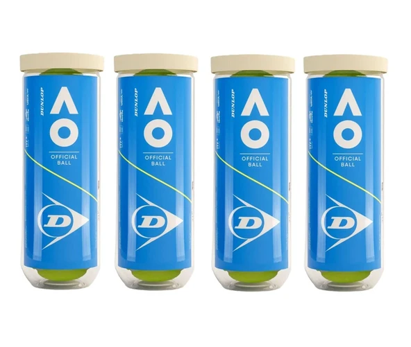 Dunlop Australian Open 3'lü 4 Kutu Tenis Topu ürün görseli 1