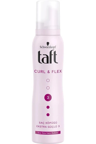 Taft Curl & Flex Saç Köpüğü 150ml - Belirgin Bukleler İçin - Resim 3