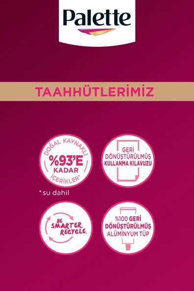 Palette Deluxe 1-1 Gece Mavisi Zengin Yağ Bakımı Kit Saç Boyası Bakım Maskesi - Resim 8