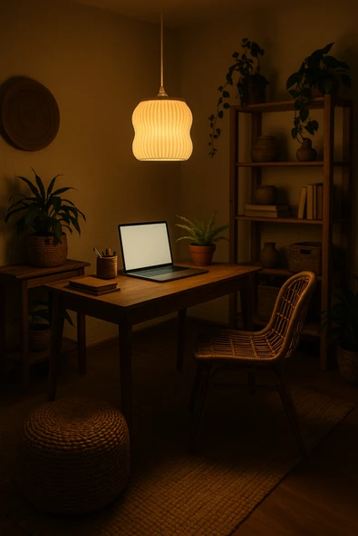 PAMUK'S DESİGN Dekoratif Avize Ice Serisi Ev Ofis Veranda Mutfak Çap 20 Cm ( Büyük Boy ) - Resim 3