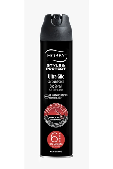 Hobby Saç Spreyi Carbon Ultra Güçlü Tutuş 250 ml ürün görseli