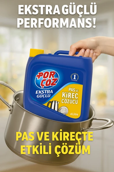 Porçöz 4 Lt Kıreç Ve Pas Çözücü - Resim 2