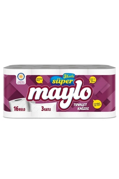 Maylo 3 Katlı Tuvalet Kağıdı 16'lı ürün görseli