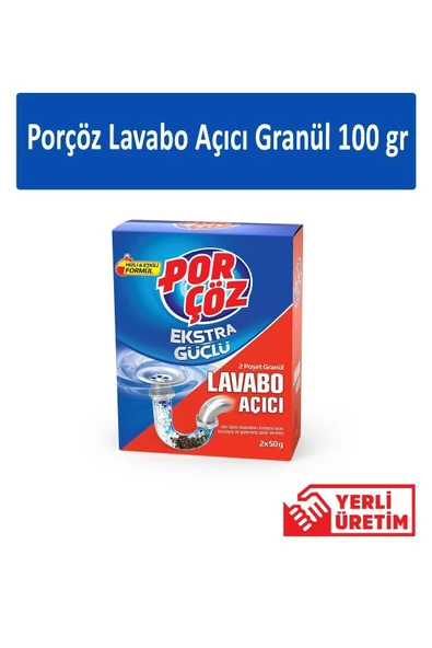 Porçöz Lavabo Açıcı Granül 100 gr x 6 Adet - Resim 2