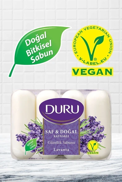 Duru Saf & Doğal Kaynaklı Lavanta 16 Adet Güzellik Sabunu 4x280gr - Resim 2