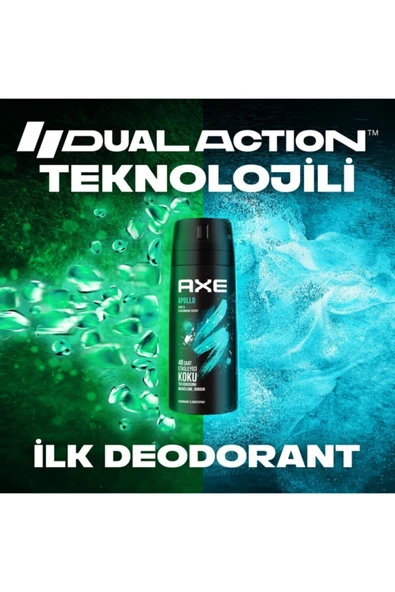 Axe Erkek Deodorant & Bodyspray Apollo 48 Saat Etkileyici Koku 150 ML - Resim 6