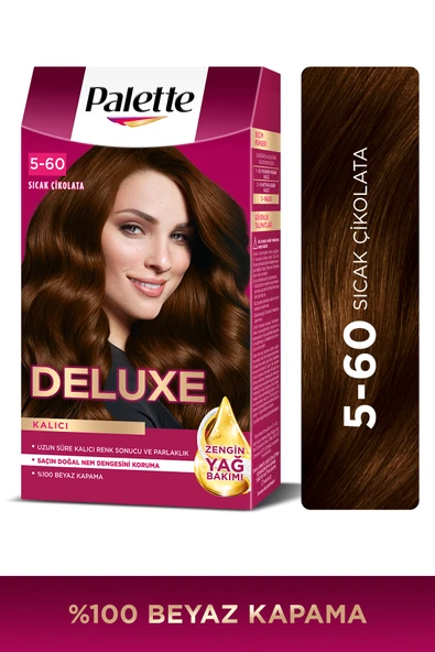 Palette Deluxe 5-60 Sıcak Çikolata Zengin Yağ Bakımı Kit Saç Boyası Bakım Maskesi ürün görseli