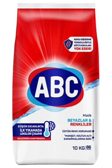 ABC Matik Toz Çamaşır Deterjanı 20kg (2PK*10KG) Karma Set Klasik & Canlı Renkler (132 YIKAMA) - Resim 2