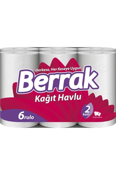 Berrak Kağıt Havlu 6'lı (kokusuz) ürün görseli