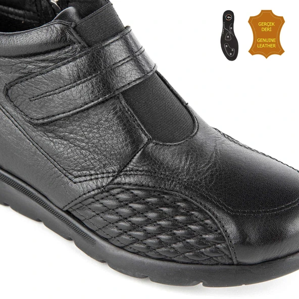 Muya Cnidus 6 Nokta Anatomik-Kemik Çık.-Topuk Dik. (JELLİ) Kadın Bot Siyah - Resim 3