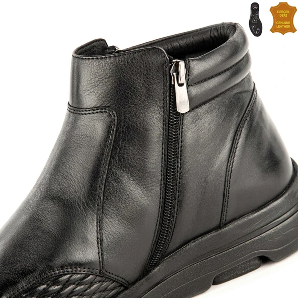 Muya Helix 6 Nokta Anatomik-Kemik Çık. Erkek Bot Siyah - Resim 6