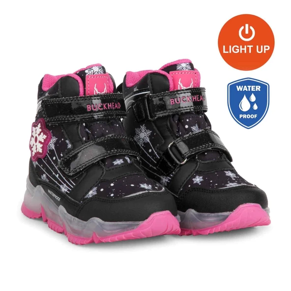 Buckhead 3034 Snowy WATERPROOF-IŞIKLI Anatomik Çocuk Bot Siyah - Resim 2