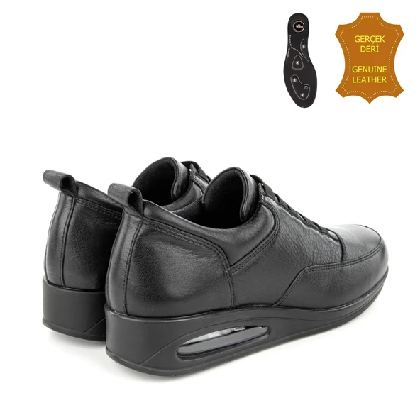 Muya Hanka Airmax-6 Nokta Anatomik Kadın Ayakkabı Siyah - Resim 4