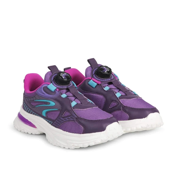 Buckhead 3053 Akıllı Bağcıklı Flex Foam Taban Unisex Çocuk Ayk. Lila - Resim 6