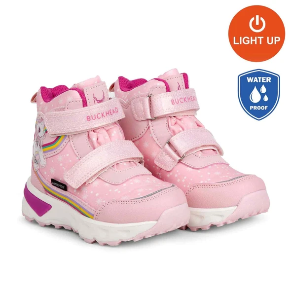 Buckhead 3033 Unicornie WATERPROOF-IŞIKLI Anatomik Çocuk Bot Pembe - Resim 2