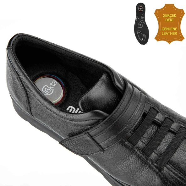 Muya Quatro 6 Nokta Anatomik %100 Deri Kadın Ayakkabı Siyah - Resim 3