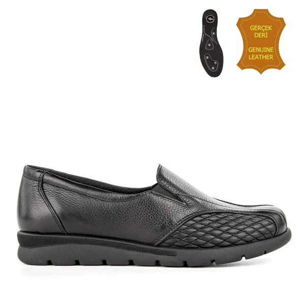 Muya Esther 6 Nokta Anatomik-Kemik Çık.-Topuk Dik. (JELLİ) Kadın Ayk. Siyah - Resim 2