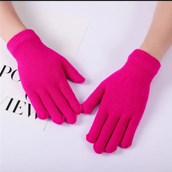 Kışlık Tiriko Kadın Eldiven Fuşya Eldiven - Resim 5