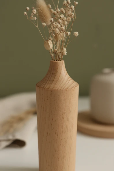 Ahşap Dekoratif Vazo 3'lü Lignum - Resim 2