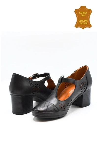 Venüs 1911923Y Hakiki Deri Anatomik Kadın Ayakkabı SİYAH Ç - Resim 6