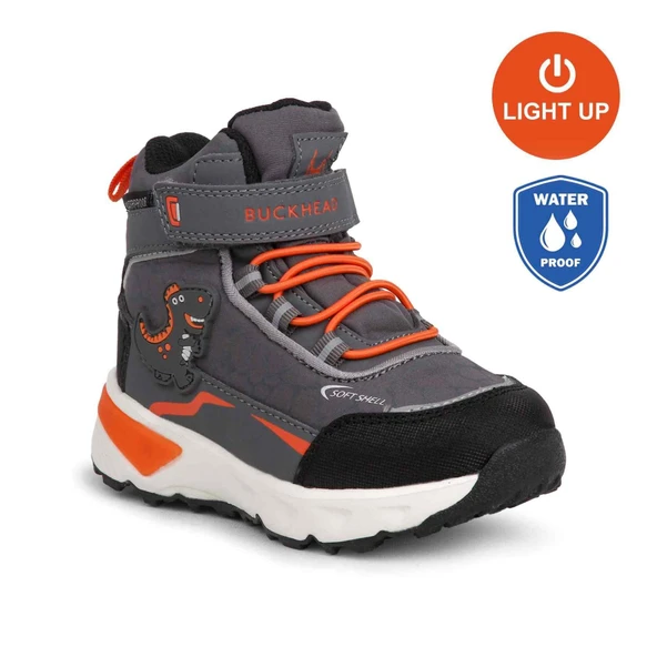 Buckhead 3036 T-Rex WATERPROOF-IŞIKLI Anatomik Çocuk Bot Gri ürün görseli