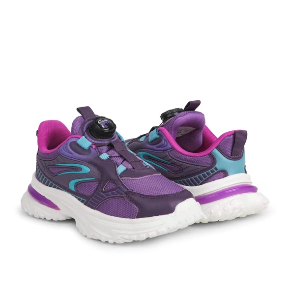 Buckhead 3053 Akıllı Bağcıklı Flex Foam Taban Unisex Çocuk Ayk. Lila - Resim 4