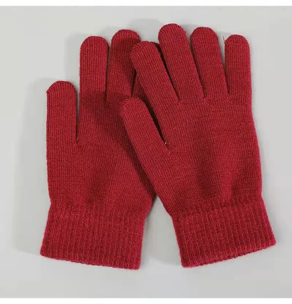 Kışlık Tiriko Kadın Eldiven Bordo Eldiven - Resim 3