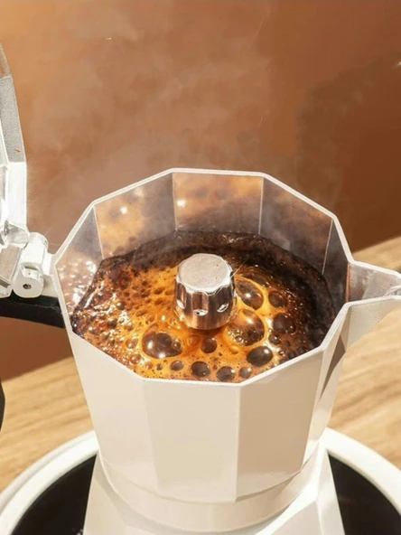 Mokapot 6-cup (Beyaz) - Resim 2