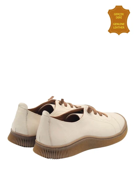 Venüs 2413504Y Hakiki Deri Kadın Anatomik Ayakkabı BEJ Ç - Resim 4