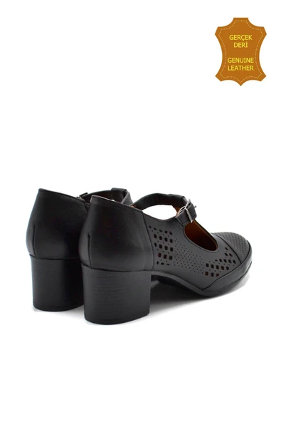 Venüs 1911923Y Hakiki Deri Anatomik Kadın Ayakkabı SİYAH Ç - Resim 5
