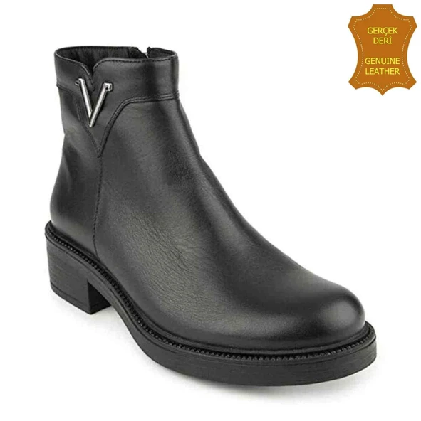 Muya Gle 326229 %100 Deri Anatomik Kadın Bot Siyah ürün görseli