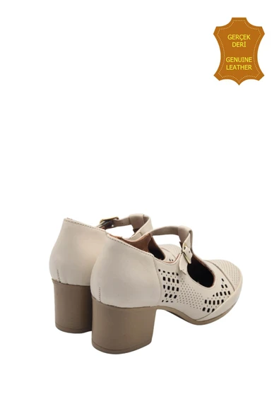 Venüs 1911923Y Hakiki Deri Anatomik Kadın Ayakkabı BEJ Ç - Resim 4