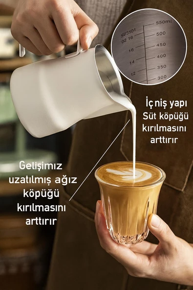Paslanmaz Çelik Pitcher 500 ml (Beyaz) ürün görseli
