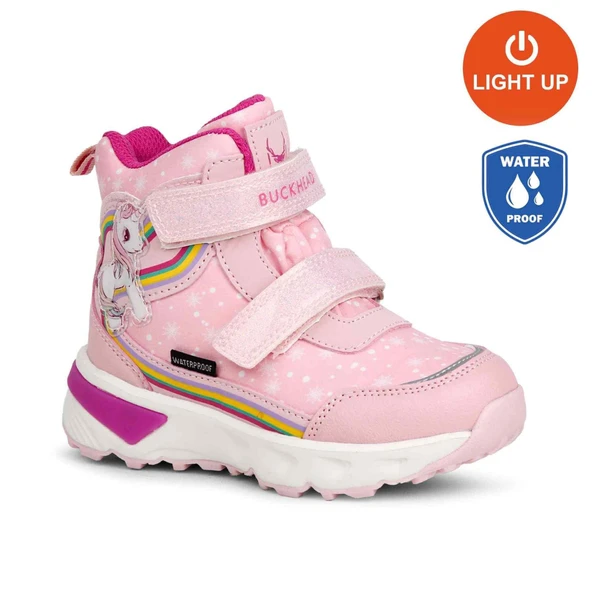 Buckhead 3033 Unicornie WATERPROOF-IŞIKLI Anatomik Çocuk Bot Pembe ürün görseli