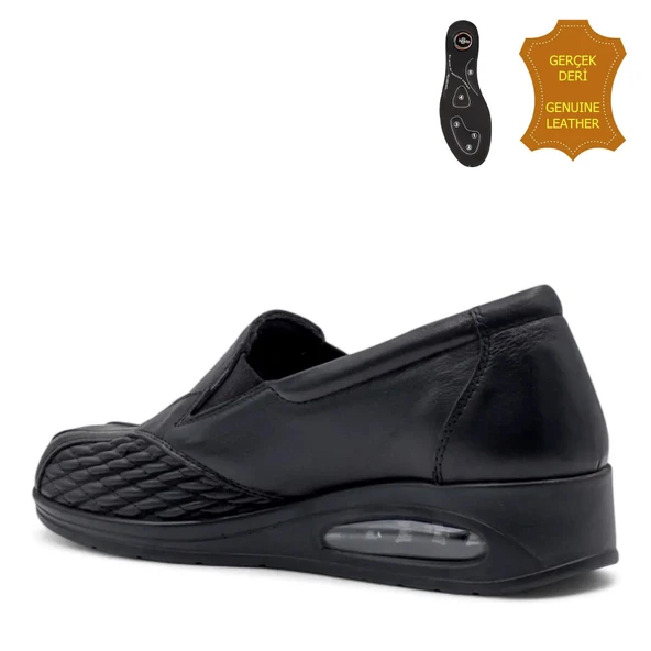 Muya İkara Airmax-6 Nokta Anatomik-Kemik Çık. Kadın Ayk. Siyah - Resim 4