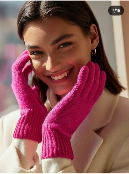 Kışlık Tiriko Kadın Eldiven Fuşya Eldiven ürün görseli 1