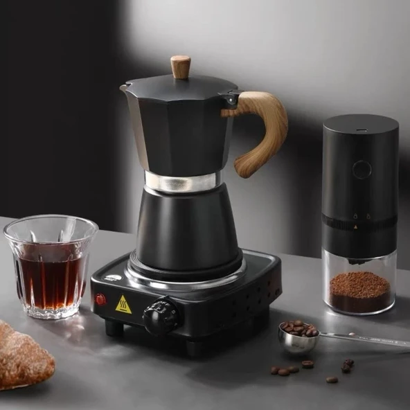 Mokapot 6-Cup (Siyah) - Resim 2