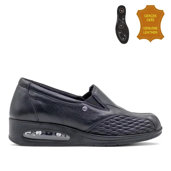 Muya İkara Airmax-6 Nokta Anatomik-Kemik Çık. Kadın Ayk. Siyah - Resim 2