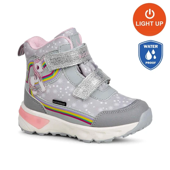 Buckhead 3033 Unicornie WATERPROOF-IŞIKLI Anatomik Çocuk Bot Gri ürün görseli